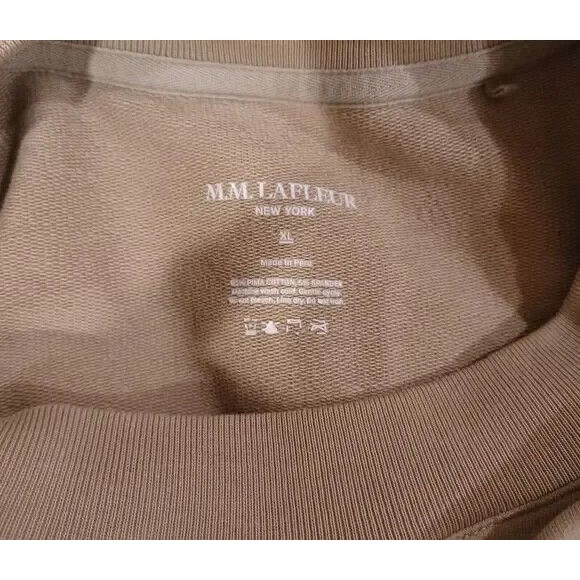 M.M. Lafleur The Toni Top - Light French Terry Tank Top Brown/ Green Size XL - Picture 4 of 6